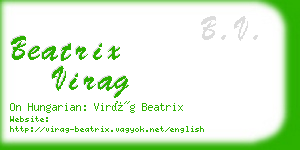 beatrix virag business card